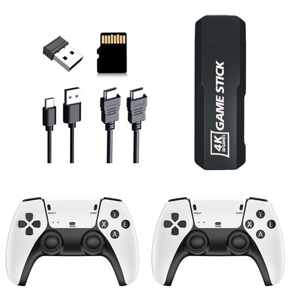 60000-4K  Retro Gaming Console W& 2 Wireless Controller TV Video Game Stick