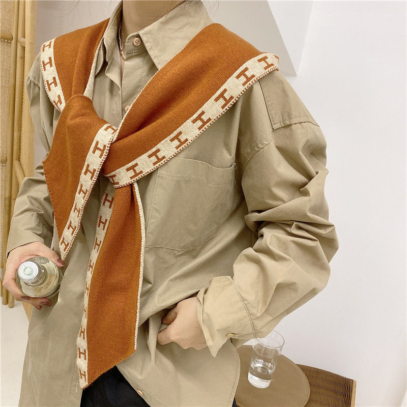 Women's Fashion Knitted Shawl With Neck Scarf