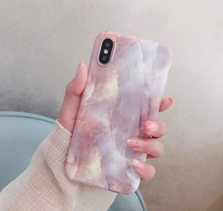 Simple Back Cover Marble Mobile Phone Case - Image 4