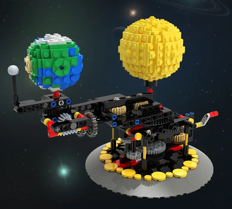Simulate the Rotation of Moon Earth and Sun