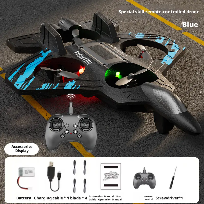 Foam Airplane - Blue Dual Battery