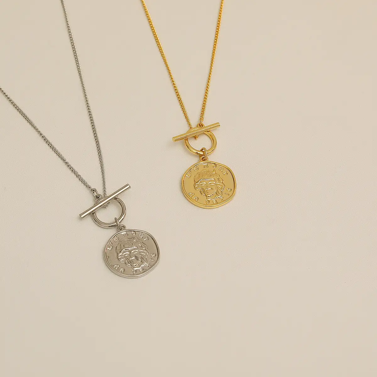 Women's Cool Gold Design Coin Necklace