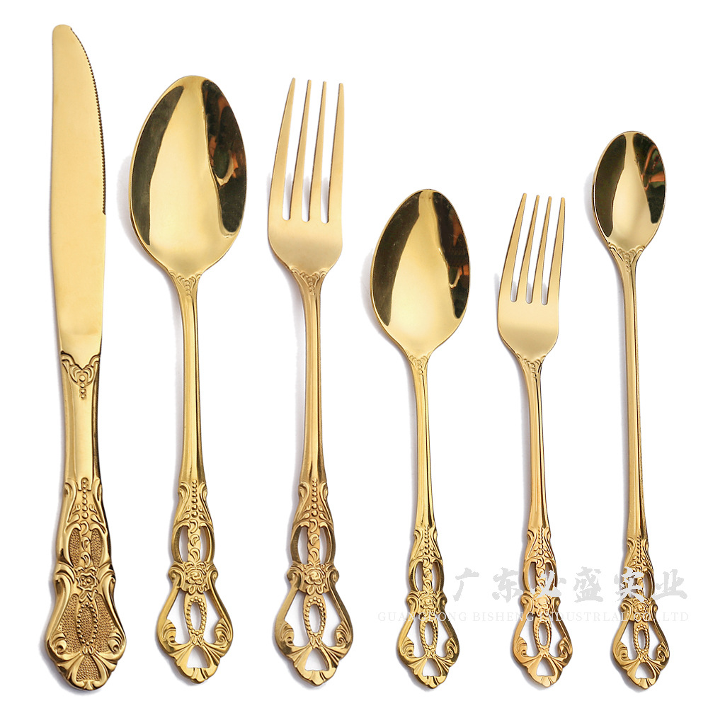 Title 4, Embossed Spoon Stirring Ice Spoon Banquet Steak...