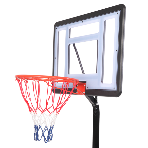 HY-B064S Portable Movable Swimming Pool PVC Transparent Backboard Basketball Stand  Basket Adjustment Height 1.15m-1.35m  Maximum Applicable For 7    Ball
