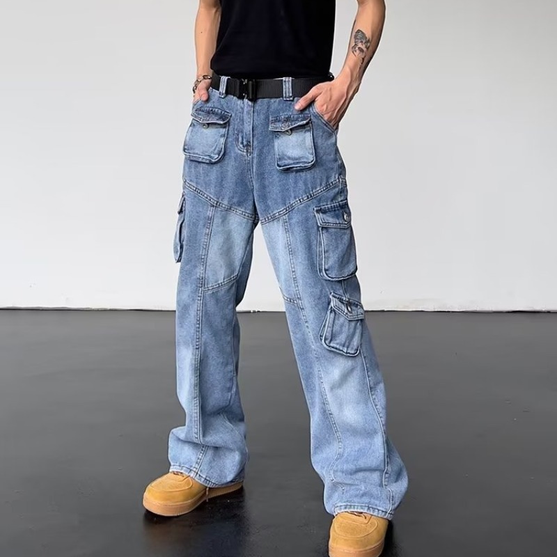 Title 1, Herren Vintage Jeans mit Batikmuster und vielen...