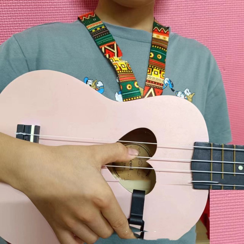 With Hooks Plaid Printed Ukulele Strap