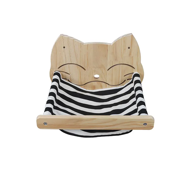 Pine Wood Cat Climbing Frame Wall Hammock