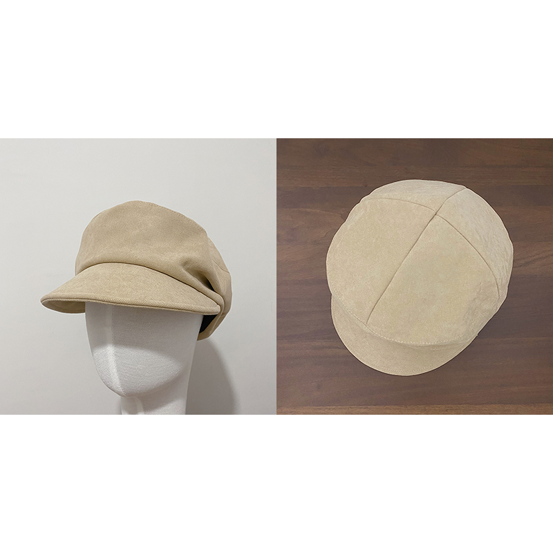 Corduroy Retro Star The Same Octagonal Hat Female Autumn And Winter Military Cap Beret Fisherman Hat