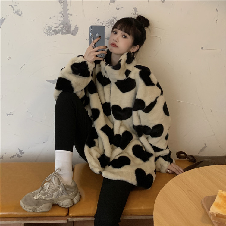 Lamb Wool Coat Love Lamb Wool Cotton Jacket