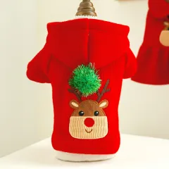 New Year Festive Christmas Elk Couple Dress Hoodie - Hoodie - View 1