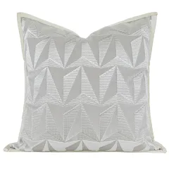 Soft Suede Embroidered Conical Geometric Pillow Cover - Pillow Case - View 1