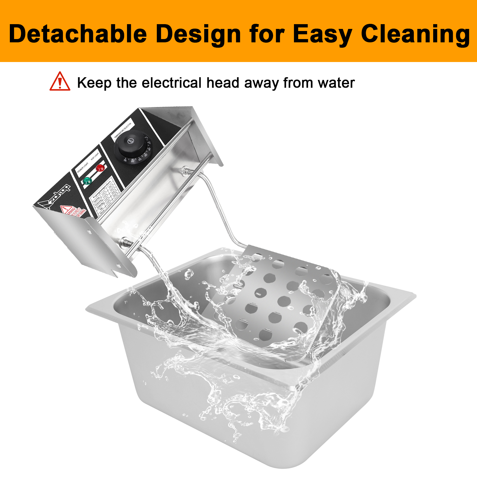 Electric Fryer Silver Stainless Steel Single Cylinder - Image 17