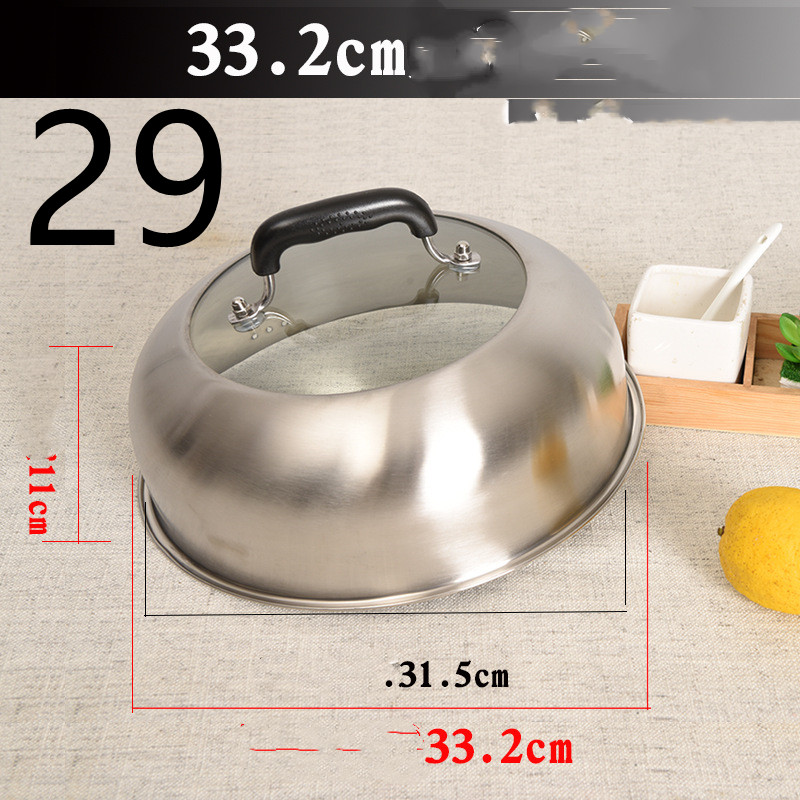 Title 30, Stainless Steel Heightened Round Household Wok ...