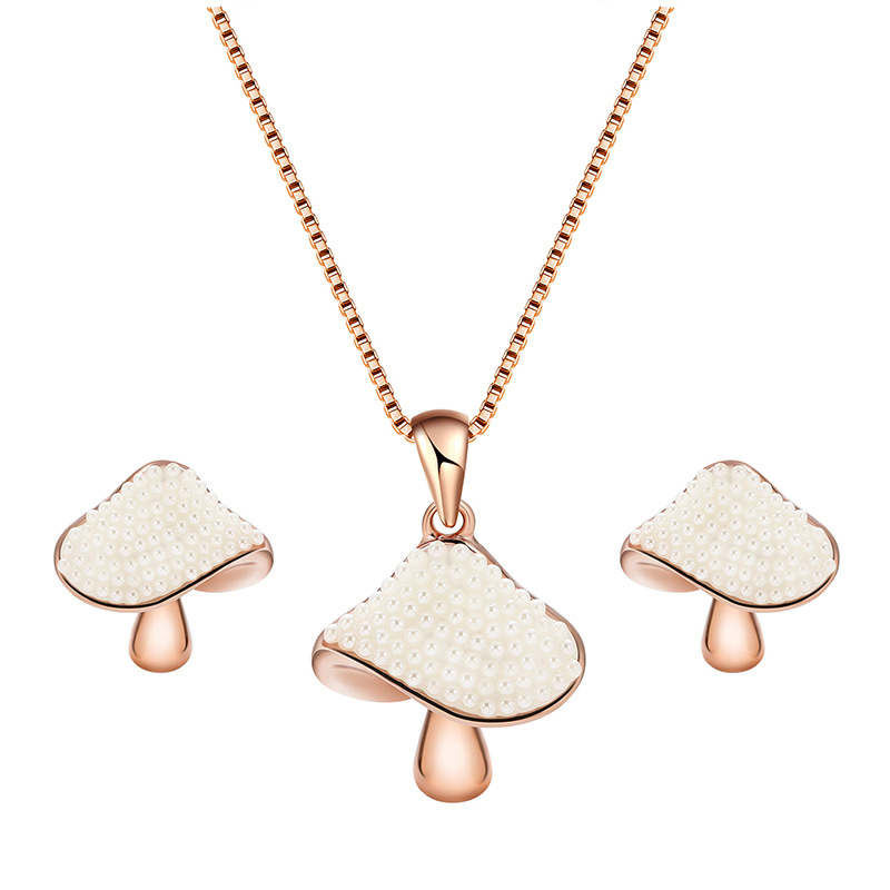Two-piece Alloy Drop Necklace And Earrings