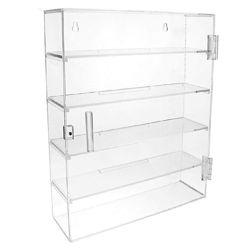 5-Tier Clear Display Case Wall Mounted And Desktop Acrylic