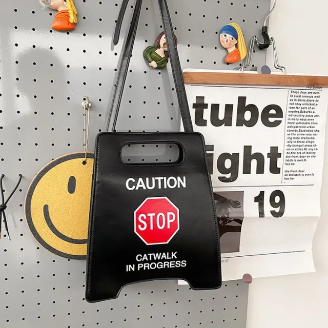 Creative Parking No Driving License Plate Retro Handbag Black - Shop at LoveMi