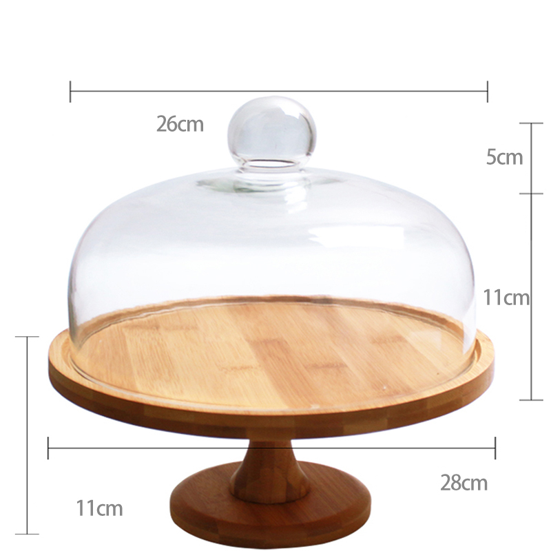 Title 14, Cake Tray With Glass Cover Light Luxury Wrought...