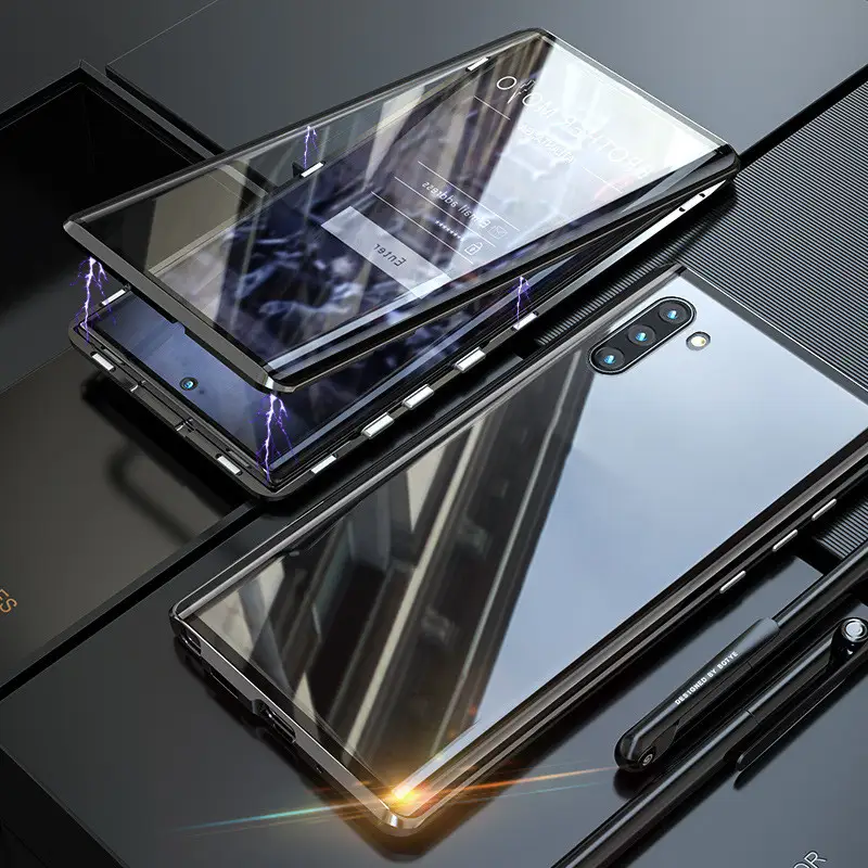 Double Sided Glass Metal Full Coverage Phone Case
