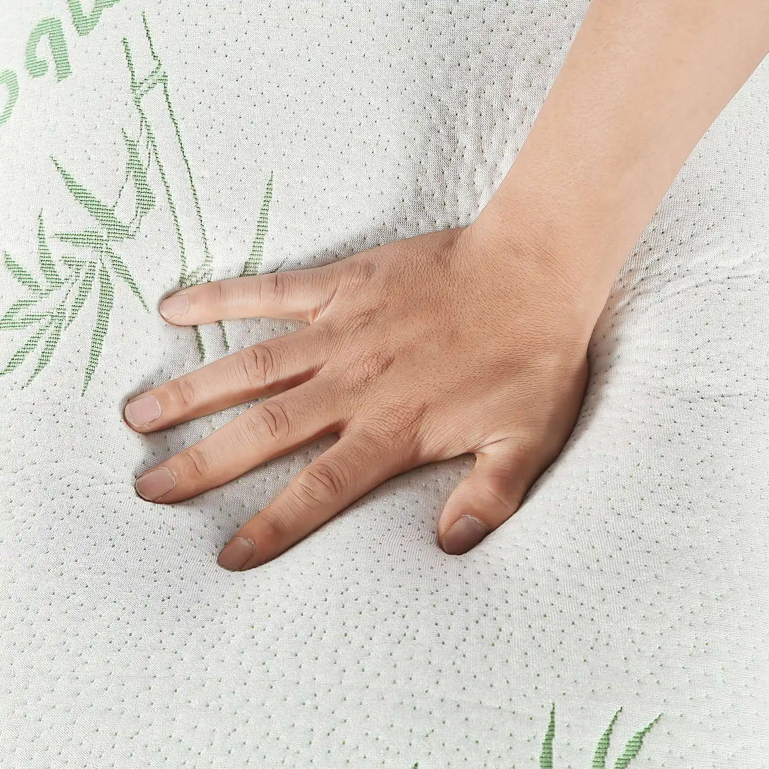 2Pcs Or 1Pcs Bamboo Memory Foam Pillow Hypoallergenic Bed Pillow For Head Neck Rest Sleeping Shredded Pillow Washable Cover Queen Size Pillow
