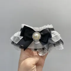 Cat Bib Collar Dog Drool Towel Pet Bow Tie - Black1 - View 1