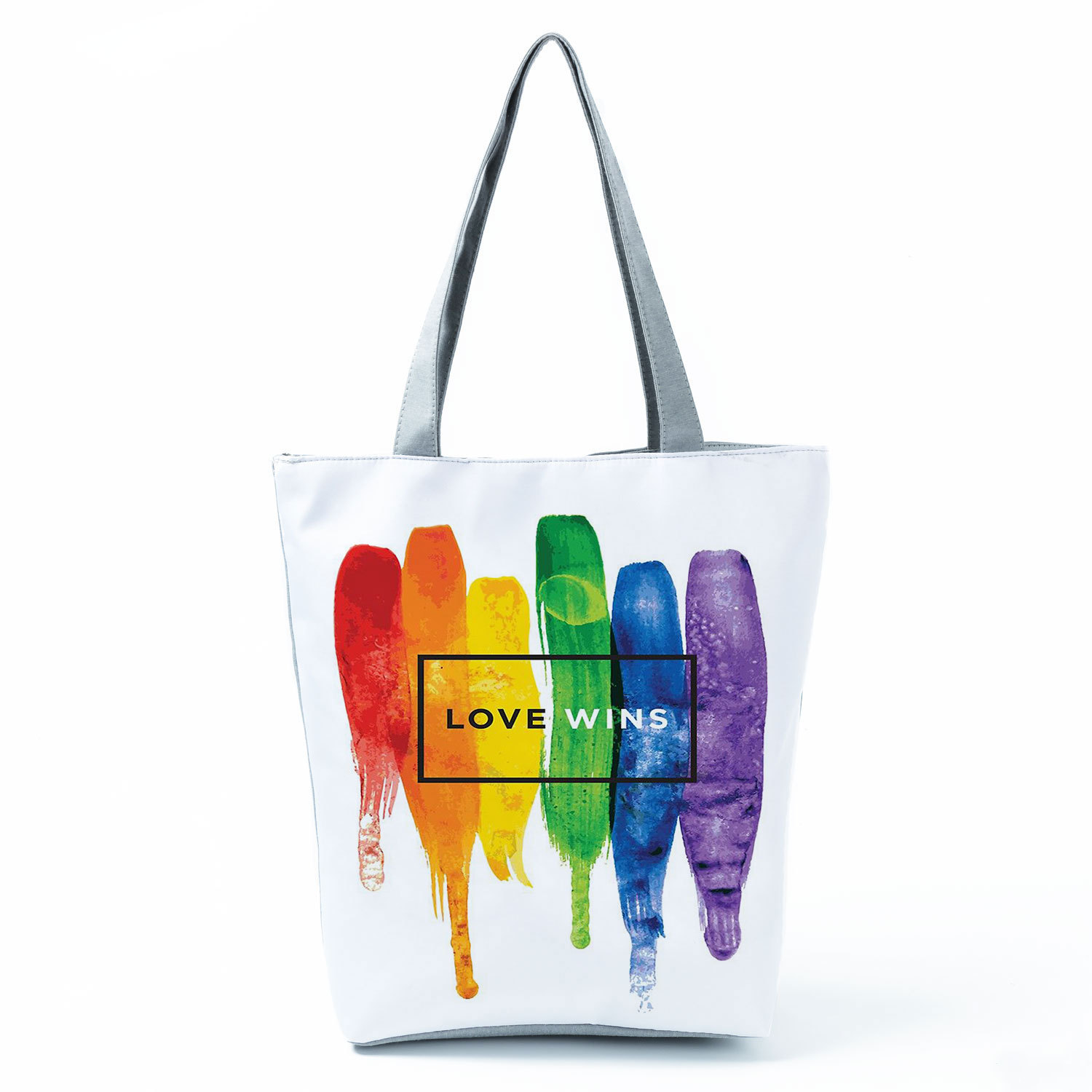 Title 2, Bolsa de ombro casual com estampa Rainbow Engli...