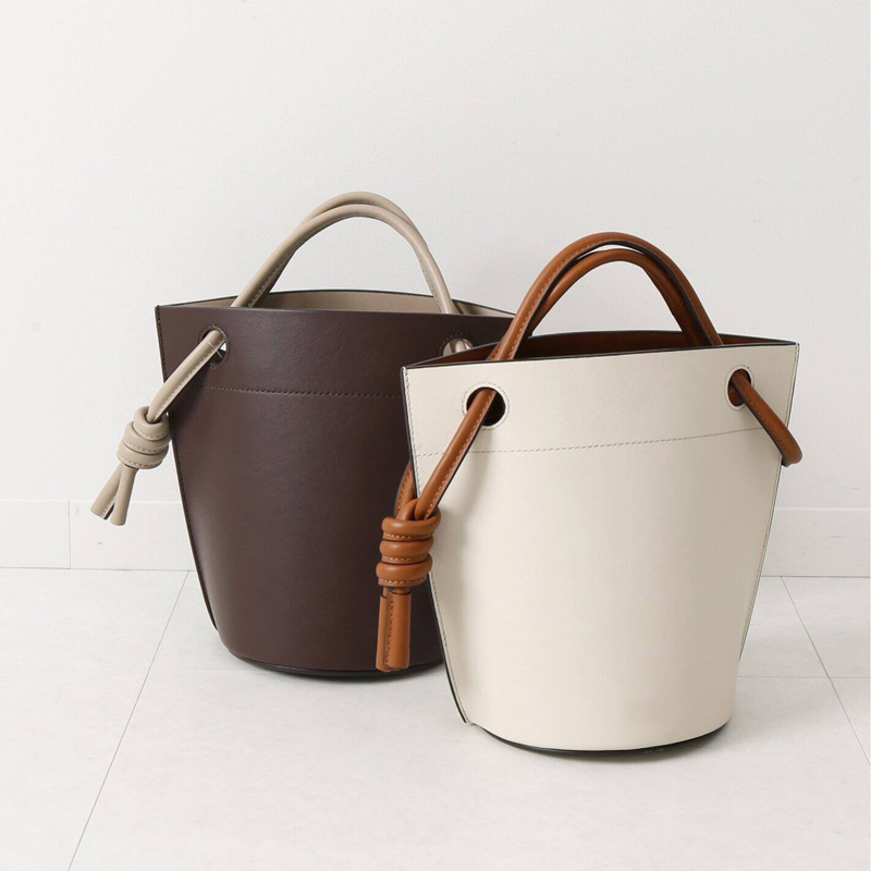 Handbag Simple Personality Knot Portable Senior Sense Bucket Bag Female