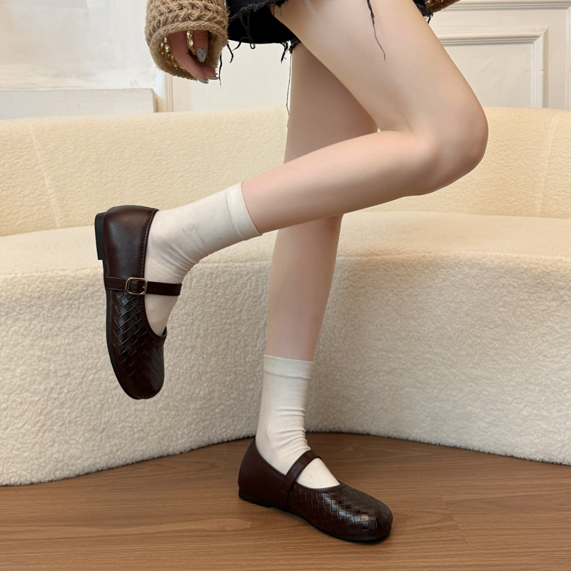 Faux Leather Mary Jane Flats, picture 2 of 3