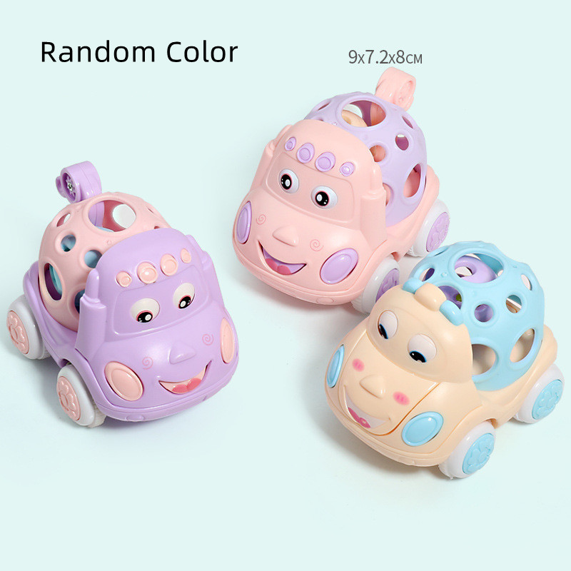 Smiling face rattle car 1PC