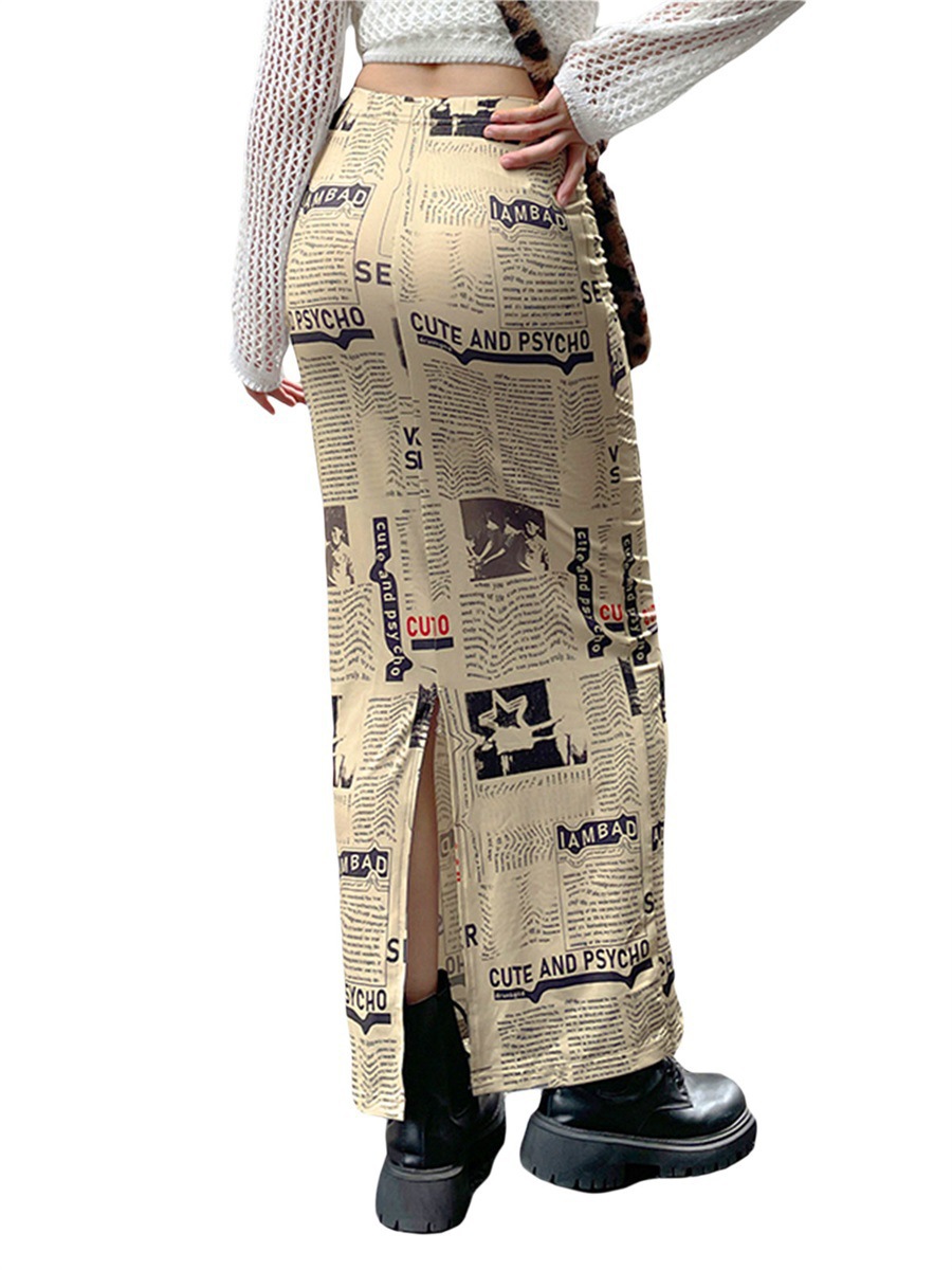 Title 5, Newspaper Skirt Slim Casual Women