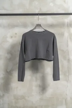 Cotton Short Long Sleeve Loose Tide Brand Women T - Grey - View 1