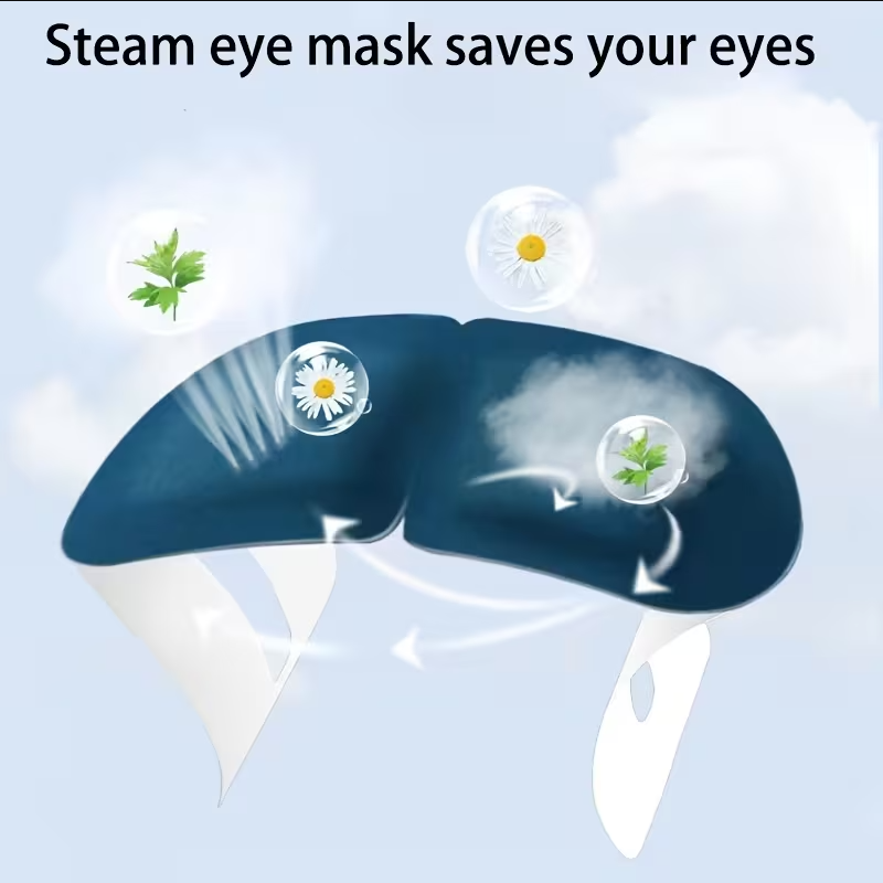 10pcs Sleep Lutein Steam Eye Mask - Light Blocking Warm Moisturizing Eye Cover For Night Relax