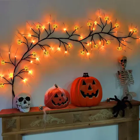 Halloween LED Willow Vine String Light Cool Cartoon Bat