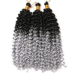 Chemical Fibre Water Wavy Curly Hair Bicolor Gradual Change Dirty Braid - W5 - View 1