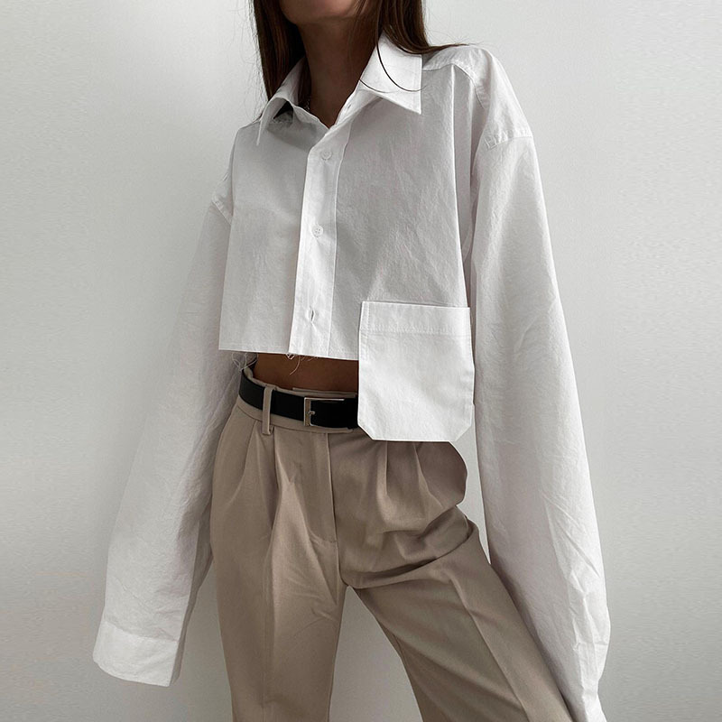 Women's Creative Pocket Long Sleeve Fashion Shirt