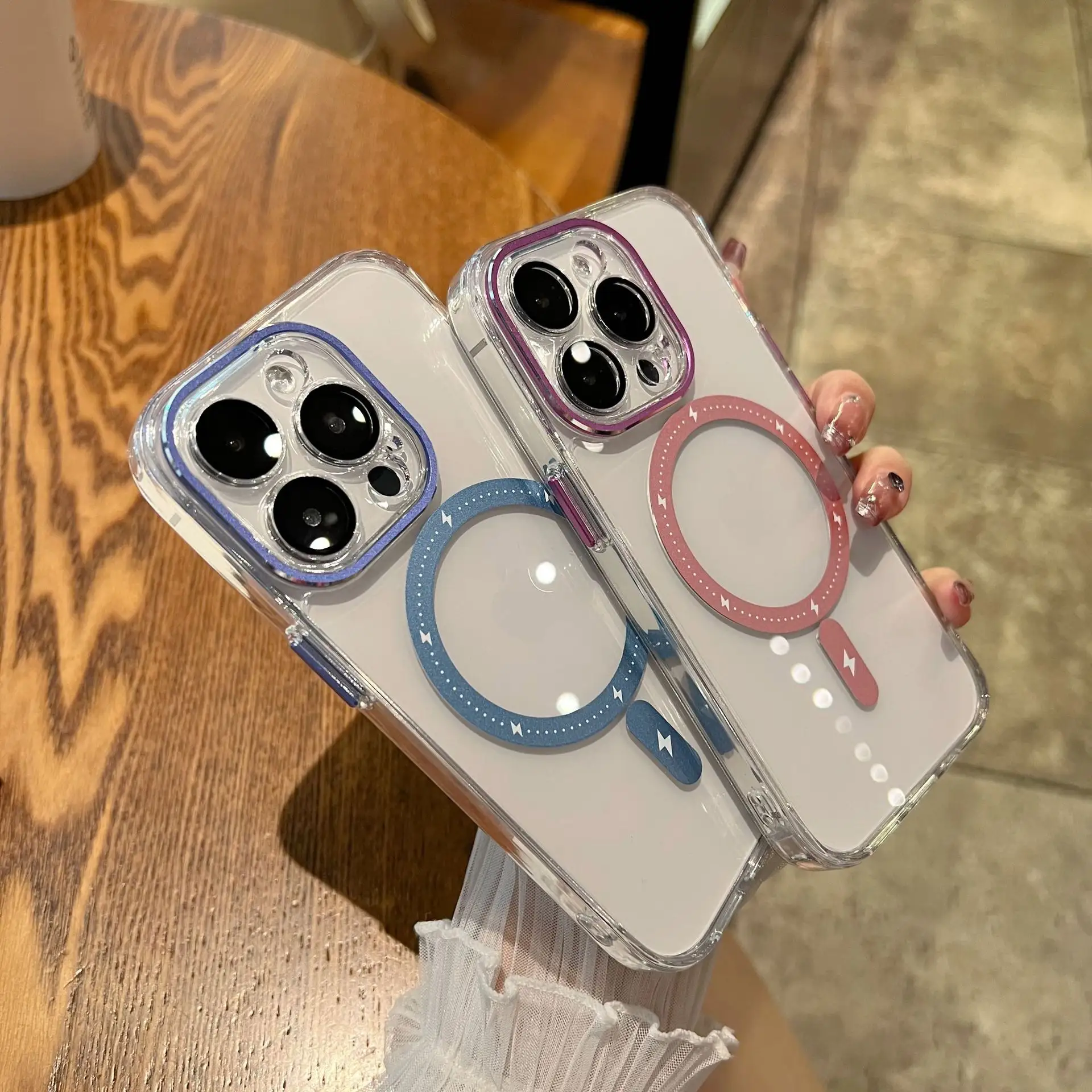 Transparent Magnetic Lens Glass Drop-resistant Mobile Phone
