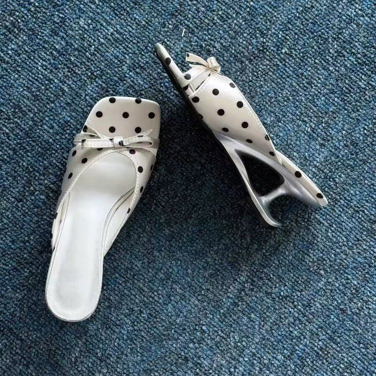 Polka Dot Wedge Sandals, picture 2 of 4