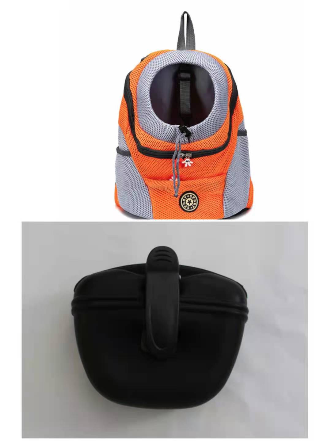 Black and Orange bag L