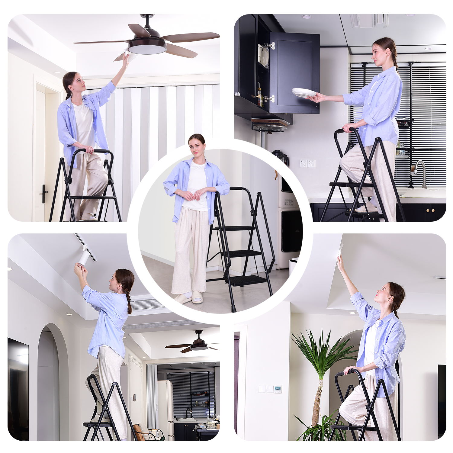 Multi-Purpose Step Ladder With Sturdy Frame For Easy Storage — foto 2