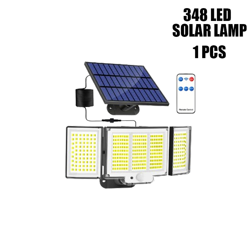 1,2 Pack Solar Lights Outdoor 348 LED Motion Sensor Lights With Remote Control  3 Head Waterproof — foto 13