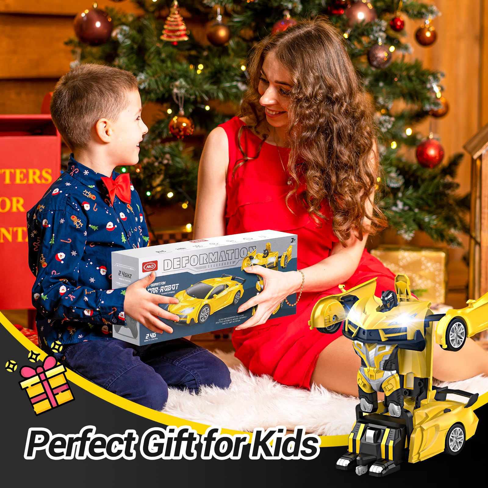 One-Touch Transforming Robot Car Educational Toy With Lights, Sound, Stunt Features, And Omnidirectional Movement,Self-pickup Only. — foto 8