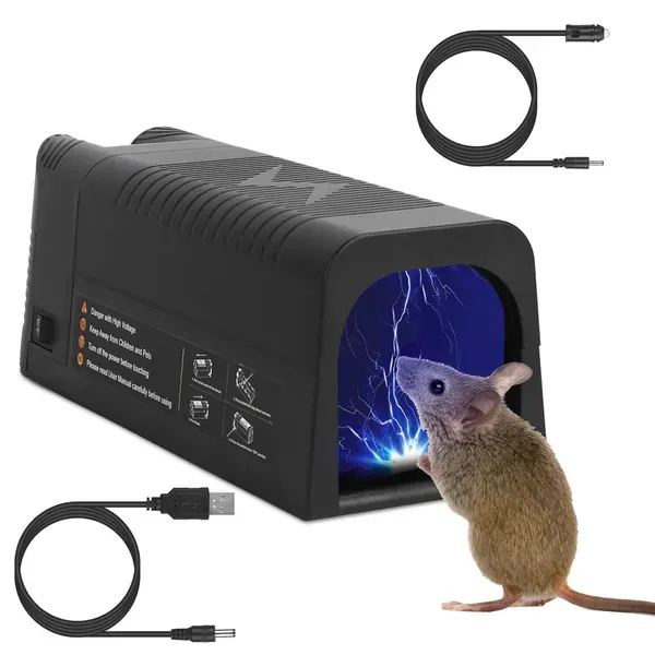 Electric Rat Trap Reusable Mice Rodent Zapper