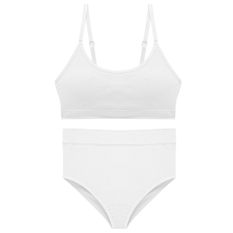 Women's No Steel Ring Bottoming Camisole Push Up Bra Set