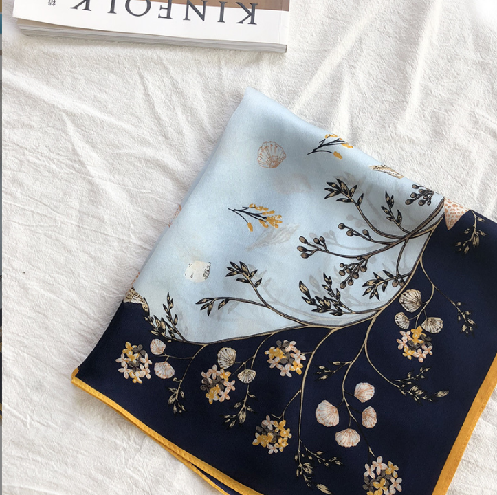 Fashion Simple Women's Silk Floral Scarf