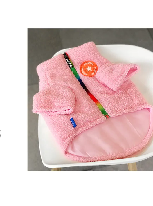 Heyelf new pet clothes dog winter warm coat fadoubago teddy bear kirchichai Pink - Shop at LoveMi