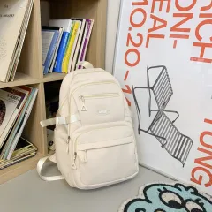 Men's And Women's Fashion Minimalist Casual Large Capacity Shoulder Bag - White - View 1