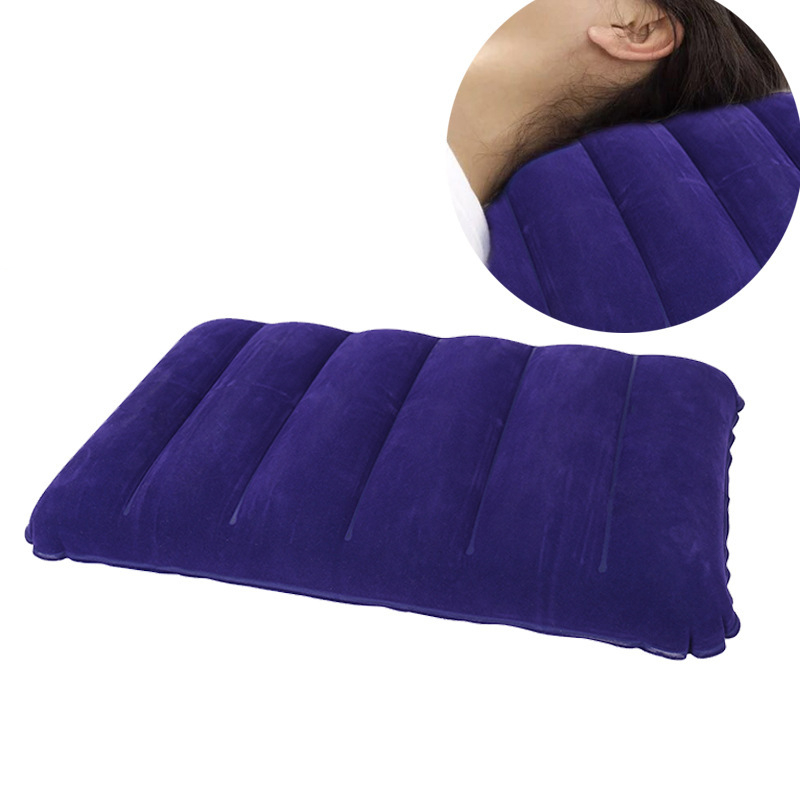 Oreiller de voyage gonflable compact — Coussin cervical 40×30 cm