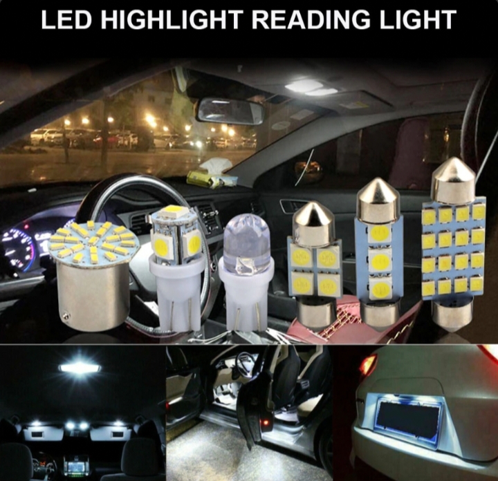 28pcs Car Interior White Combo LED Map Dome Door Trunk License Plate Light Bulbs thumbnail 5