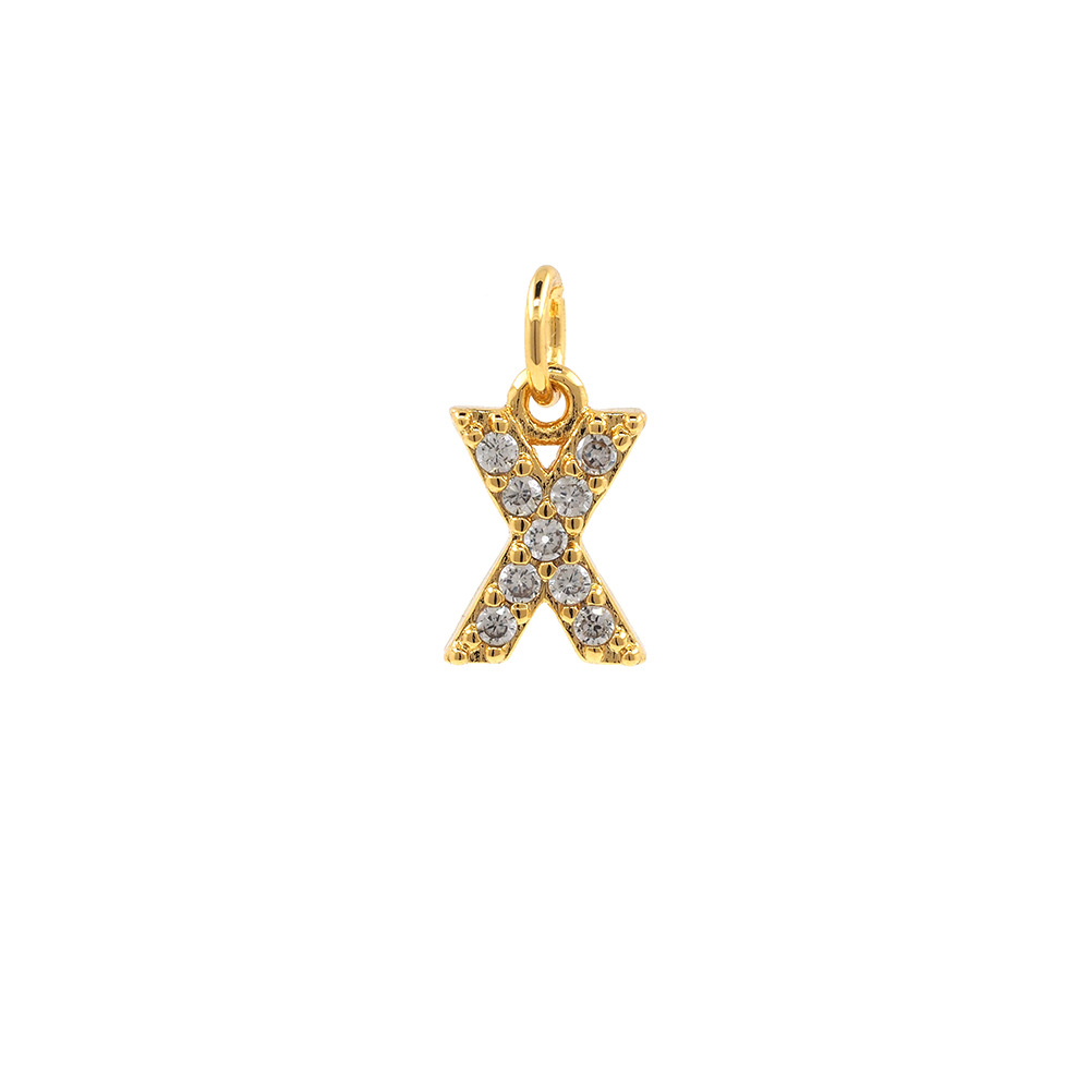 26 Letters Pendant In Copper Plated Real Gold Small Letter Pendant