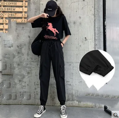 Thin Fried Street Hip hop European And American High Street Track Pants Thin Sectionelastic Feet - Shop at LoveMi