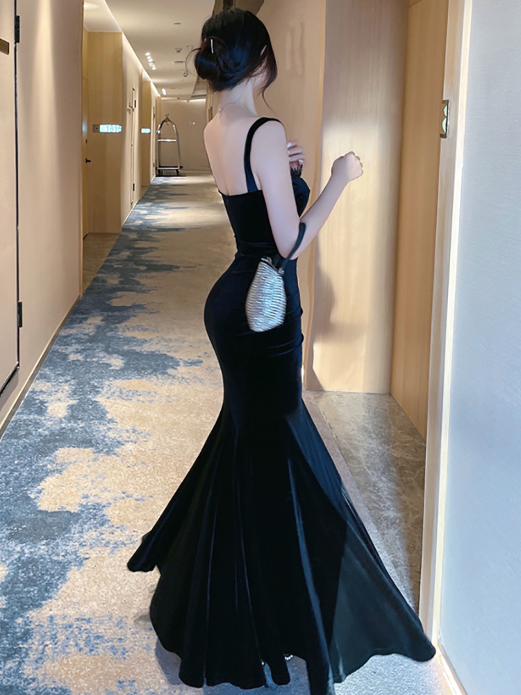 Velvet Slip Maxi Dress, picture 2 of 5